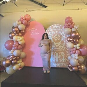 Baby shower dress - dusty rose pink